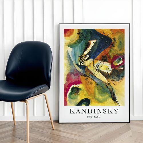 Plakat Kandinsky abstrakcja 40x50 cm w czarnej ramie na Arena.pl