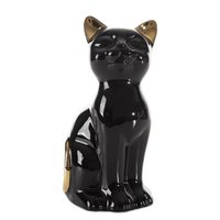 Figurka ceramiczna kot CAT 11X9X20 czarna