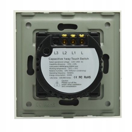 DOTYKOWY WŁĄCZNIK ŚWIATŁA 2K PODWÓJNY WYŁĄCZNIK SZKLANY na Arena.pl