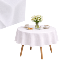 OBRUS BIAŁY OKRĄGŁY PLAMOODPORNY OZDOBNY ŚWIĄTECZNY OKOLICZNOŚCIOWY 140cm