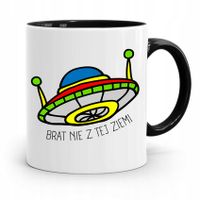 Kubek Czarny Prezent Dla Brata Nie Z Tej Ziemi Z Nadrukiem Ze Zdjęciem