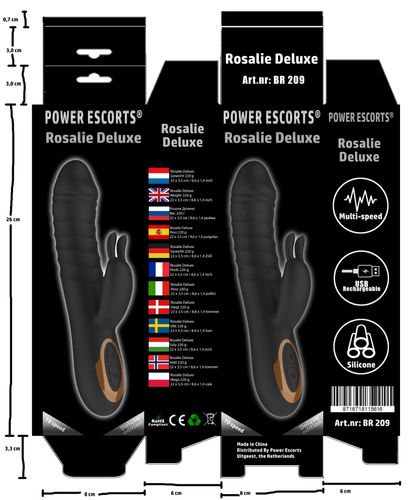 Power Escorts - Br209 - Rosalie Deluxe - Rechargeable Rabbit Vibrator - na Arena.pl