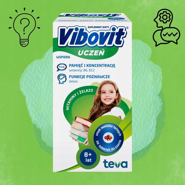VIBOVIT UCZEŃ Witaminy + Żelazo 30 tabl. zdjęcie 3