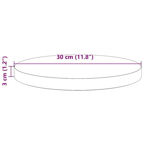 Blat stołu, okrągły, biały, Ø30x3 cm, lite drewno sosnowe na Arena.pl