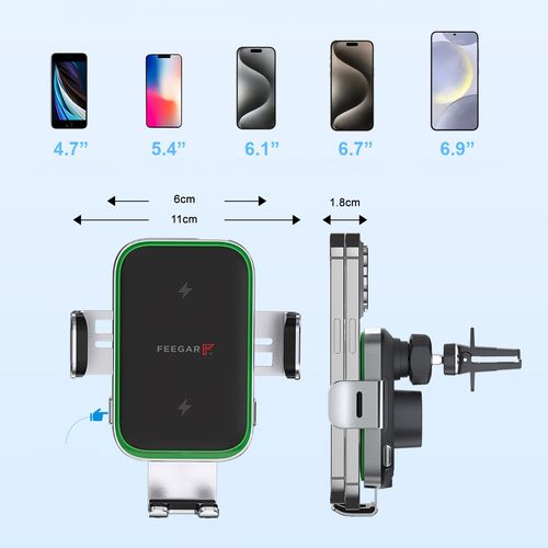 Uchwyt Samochodowy Na Telefon Feegar Qh400 Ładowarka Indukcja Szyba Kokpit na Arena.pl