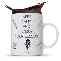Kubek Prezent Dzień Nauczyciela Enjoy Your Lesson Z Nadrukiem Ze Zdjęciem