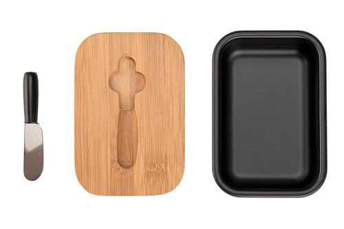 maselniczka stalowa z nożykiem do smarowania e-6132 na Arena.pl