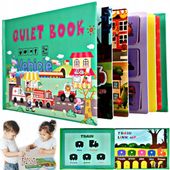 Książka dla Dzieci z Naklejkami Montessori POJAZDY nauka Angielskiego