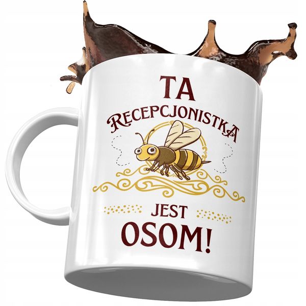 Kubek Dla Recepcjonistki Recepcjonistka Jest Osom! Z Nadrukiem Ze Zdjęciem zdjęcie 1