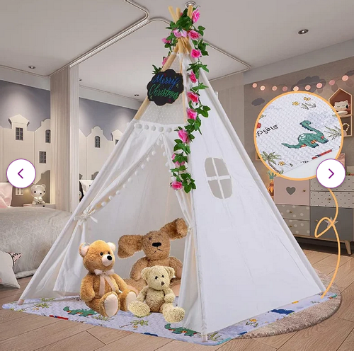 Namiot TIPI WIGWAM TEEPEE dla dzieci MATA +LAMPKI na Arena.pl