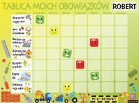 DZIECKO 40X30CM TABLICA PLACU BUDOWY MAGNETYCZNA PLAN TYGODNIA UCZNIA