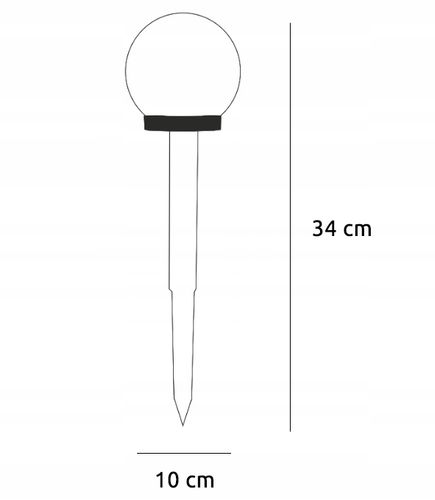 12x Lampa ogrodowa wbijana LED SOLARNA KULA BIAŁA 10 cm na Arena.pl