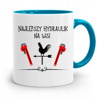 Kubek Błękitny Prezent Dla Hydraulika Najlepszy Z Nadrukiem Ze Zdjęciem