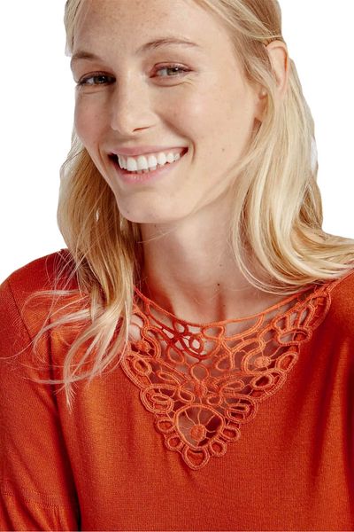 M&S Koniakowa Bluzka Szydełkowy Dekolt - 38 / M zdjęcie 5