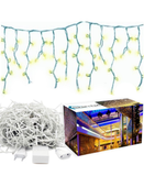 Sople lampki 100LED kurtyny świetlne Biały Ciepły