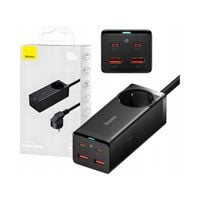 Baseus Szybka Ładowarka Sieciowa Listwa Zasilająca GaN3 2x USB USB-C 100W