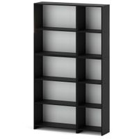 Regał Na Książki 110cm Loft Półki Na Zabawki Do Salonu Segregatory Czarny