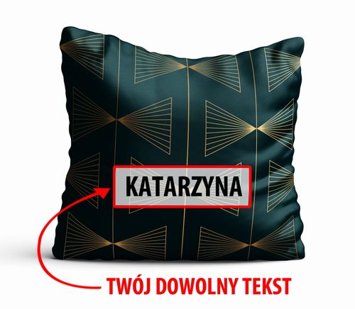 Poduszka Dekoracyjna GEOMETRYCZNA z Twoim napisem G23 na Arena.pl