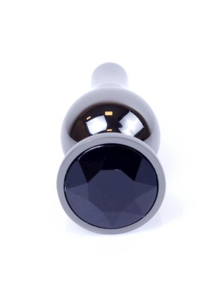 Plug-Jewellery Dark Silver BUTT PLUG- Black zdjęcie 1