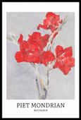 Plakat 40x60cm Design Red Gladioli, Mondrian Vintage do Salonu