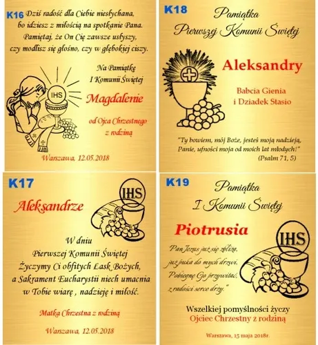 Złoty Łańcuszek z Krzyżykiem 585 CHRZEST Grawer na Arena.pl