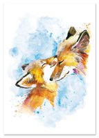 Plakat dla dziecka rodzina lisków 70x100 cm