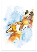 Plakat dla dziecka rodzina lisków 70x100 cm