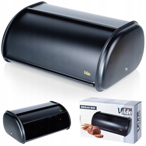 Duży CHLEBAK czarny metalowy pojemnik kuchenny na pieczywo chleb bułki na Arena.pl