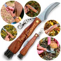 NÓŻ NA GRZYBY Z GRAWEREM z pędzelkiem składany scyzoryk kozik 21 cm,