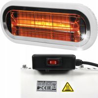 PROMIENNIK PODCZERWIENI TARASOWY LAMPA BURSZTYNOWA