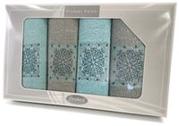 Komplet 4 ręczników Gift 50 70 popiel aqua w4