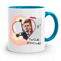 Kubek Błękitny Politycy Premier Mateusz Morawiecki Z Nadrukiem Ze Zdjęciem