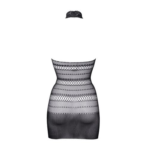 sukienka mini high lace neck net mini dress black os le désir na Arena.pl