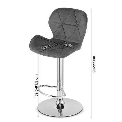 Hoker WEST - aksamit granatowy / baza chrom x 2 na Arena.pl