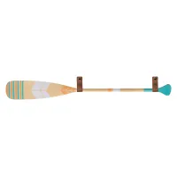 Pagaj John Paddle Beaver Ozdoba Kolorowy Malowany 125 cm WZ2 ze skórzanymi poziomymi zawieszkami 125 cm