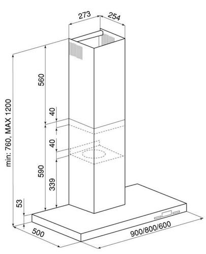 Okap przyścienny Globalo NOMINA 60.4 Sensor Srebrny na Arena.pl