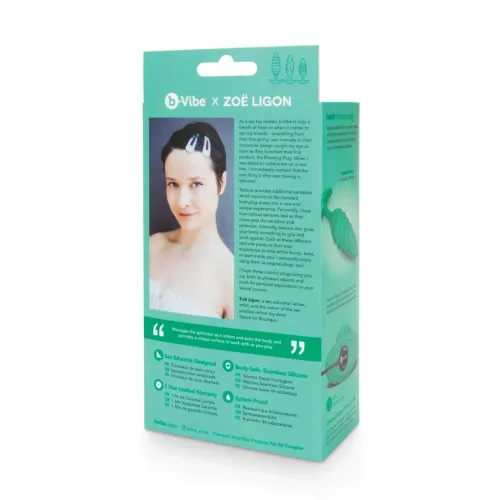 b-vibe texture plug twist green - anatomiczny wibrujący model silikonowy na Arena.pl