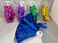 pompony cheerleaderki błyszczące paski mix kolorów