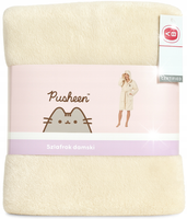 Carbotex Szlafrok Damski PUSHEEN L/XL Poliester Miękki kremowy do kolan