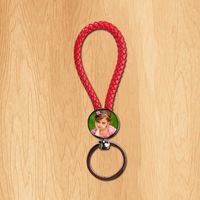 Brelok okrągły pleciony z Twoim zdjęciem