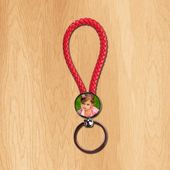 Brelok okrągły pleciony z Twoim zdjęciem