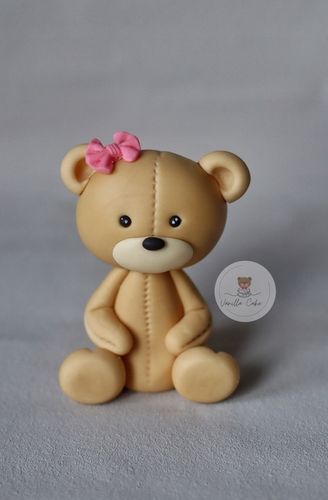 Brązowy Miś Mini - Figurka z masy cukrowej dekoracja na tort na Arena.pl