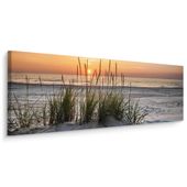 Obraz ZACHÓD Słońca Plaża Wydmy Morze Panorama Pejzaż 145cm x 45cm
