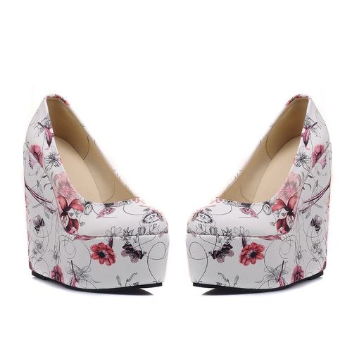 Buty Damskie - WIOSENNE -  PLATFORMA - Koturn na Arena.pl