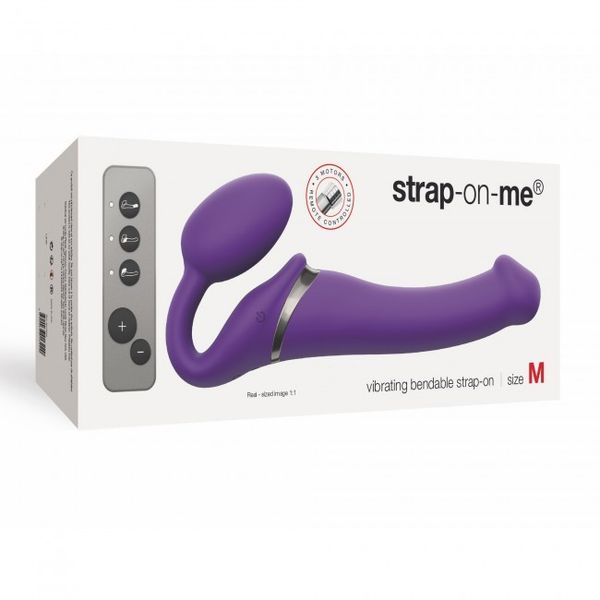 Vibrating Strap-On Purple M zdjęcie 4