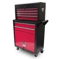 19434 Mobilny wózek warsztatowy z szufladami 2w1 ze skrzynką