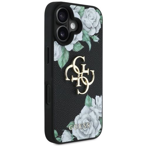 etui guess grained roses big 4g logo do  iphone 16 czarny na Arena.pl