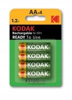 4x AKUMULATORKI BATERIE KODAK AA R6 2100mAh Ni-MH 4 SZTUKI