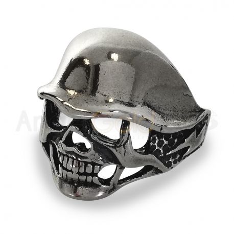 SREBRNY PIERŚCIEŃ Z CZASZKĄ PRÓBA SREBRA 925 na Arena.pl