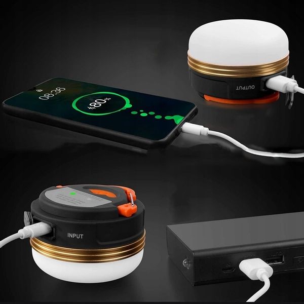 LAMPA TURYSTYCZNA LATARKA KEMPINGOWA LED POWERBANK LED LAMPA NAMIOTU zdjęcie 4